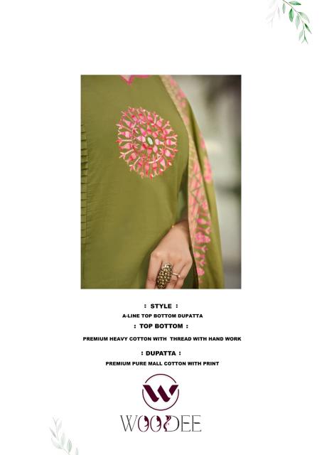 Woodee haseen 3pcs wholesale kurti shop